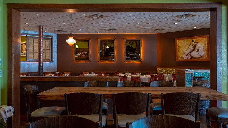 A view of the rear dining room into the front dining room.