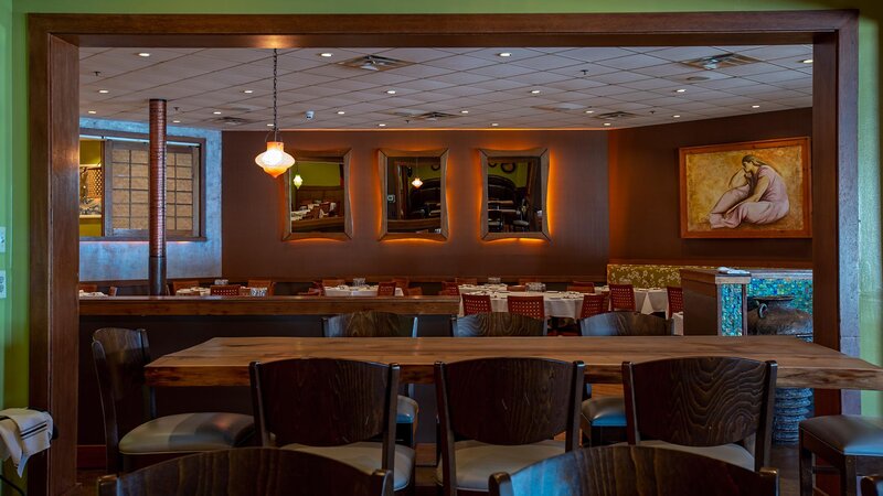 A view of the rear dining room into the front dining room.